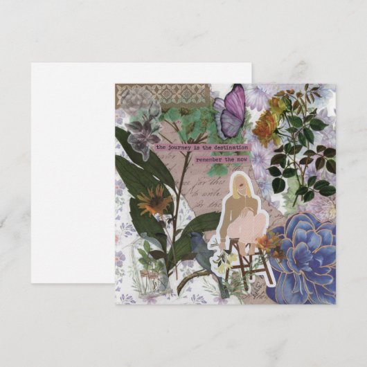 Reis is het Destination Flat Wenskaart (Voorkant / Achterkant)