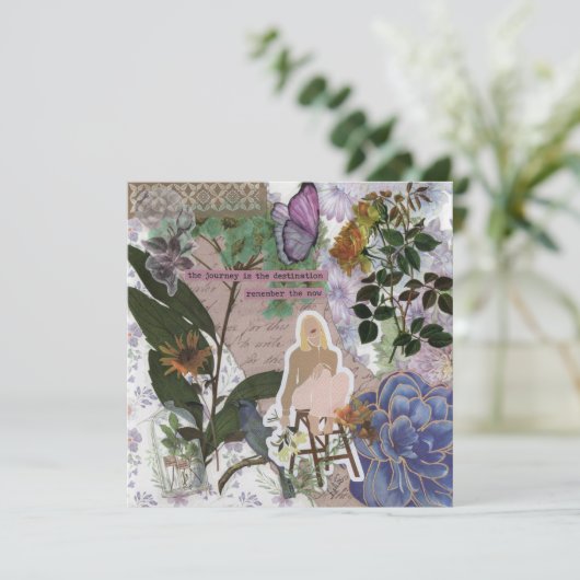 Reis is het Destination Flat Wenskaart (Staand voorkant)