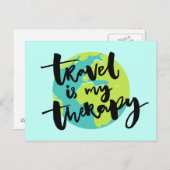 Reis is mijn Therapie Briefkaart (Voorkant / Achterkant)