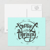 Reis is mijn therapie briefkaart (Voorkant / Achterkant)