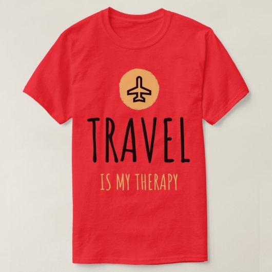 Reis is mijn therapie t-shirt (Design voorkant)