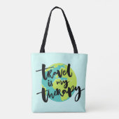 Reis is mijn Therapie Tote Bag (Achterkant)
