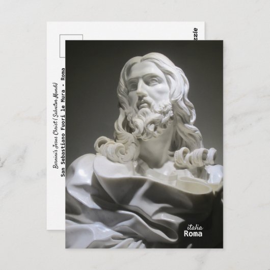 Reis | Italië - Rome - Bernini-sculptuur Christus Briefkaart (Voorkant / Achterkant)