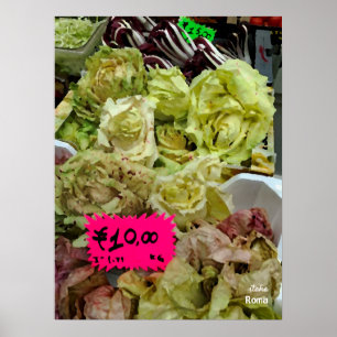 Reis Italië - Rome, boerenmarkt Poster