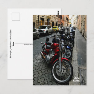 Reis   Italië — Rome, geparkeerde motorfietsen Briefkaart