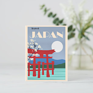 Reis Japan,  illustratie, Briefkaart