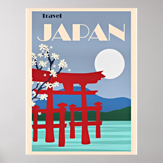 Reis Japan,  illustratie, Poster (Voorkant)