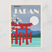 Reis Japan, vintage illustratie, Briefkaart (Voorkant)