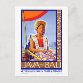  reis Java Bali Indonesia Briefkaart (Voorkant)