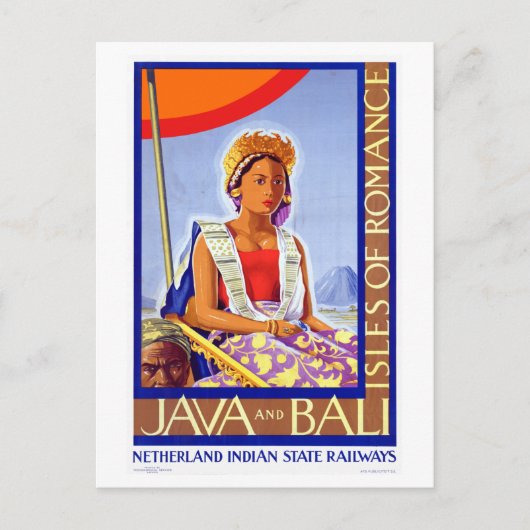  reis Java Bali Indonesia Briefkaart (Voorkant)