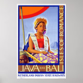 reis Java Bali Indonesia Poster (Voorkant)