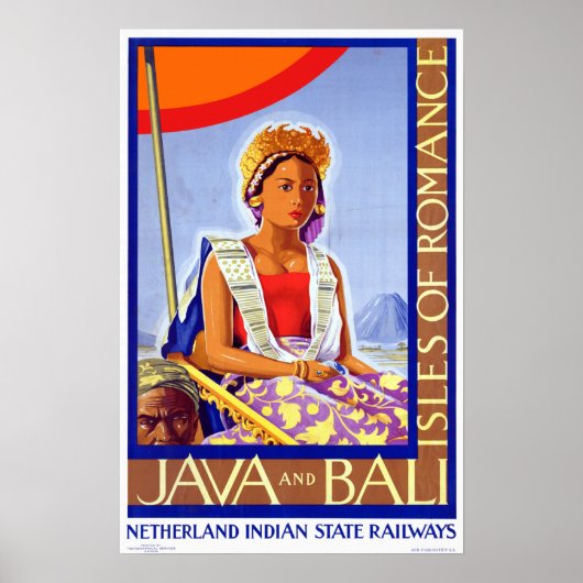 reis Java Bali Indonesia Poster (Voorkant)