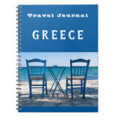 Reis Journal Griekenland blauw aanpasbaar Notitieboek (Voorkant)