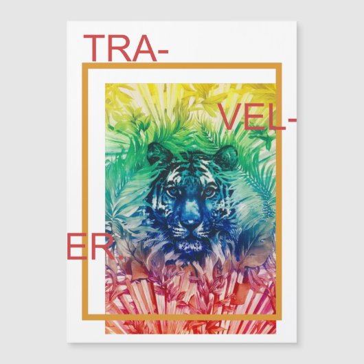 Reis Jungle Wilde Tijger Tropische Bladeren (Voorkant)