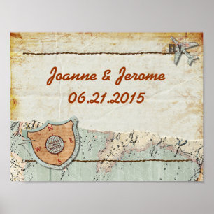 Reis Kaart Feest Poster