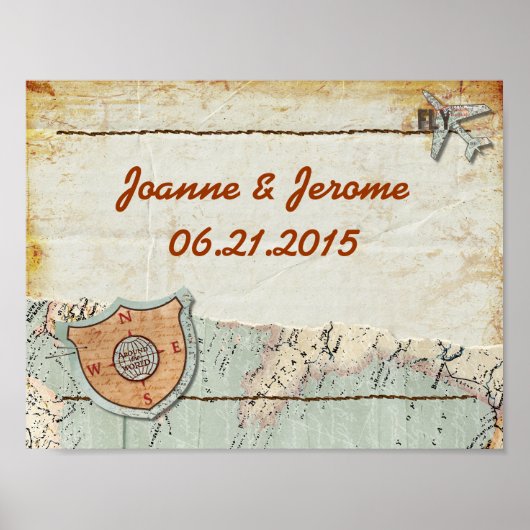 Reis Kaart Feest Poster (Voorkant)