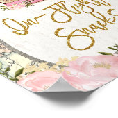 Reis Kaart met Vluchten Snacks Bruiloftsshower in  Poster (Hoek)