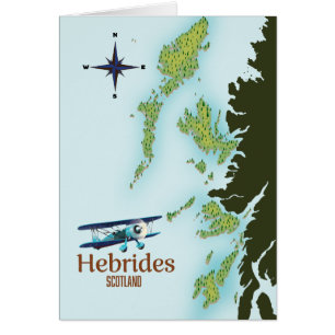 Reis kaart van Hebriden Schotland.