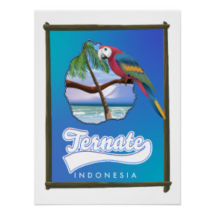 Reis kaart van Nias eiland Indonesië  Perfect Poster