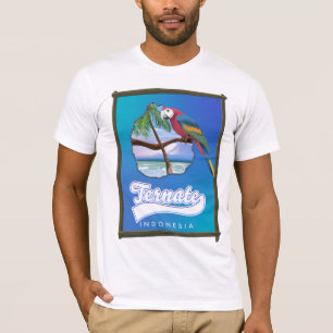 Reis kaart van Nias eiland Indonesië T-shirt