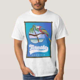Reis kaart van Nias eiland Indonesië T-shirt