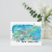 Reis Kaart van USA New Jersey met hoogtepunt (Staand voorkant)