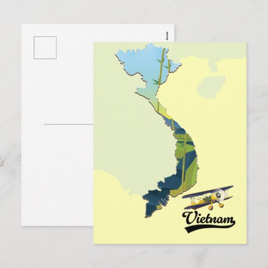 Reis kaart van Vietnam (Voorkant / Achterkant)