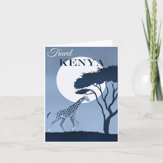 Reis Kenia, Afrika, Kaart (Voorkant)