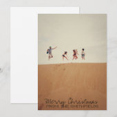 Reis Kerstmis Feestdagenkaart (Voorkant / Achterkant)