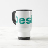 Reis/koffiebeker wit 15oz reisbeker (Voorkant links)