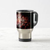Reis koffiebok met CorleyQ "Fire"-design. Reisbeker (Voorkant rechts)