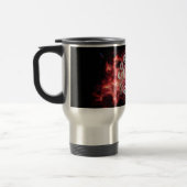 Reis koffiebok met CorleyQ "Fire"-design. Reisbeker (Links)