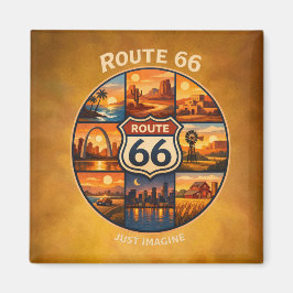 Reis Kunst langs de oude Route 66 Magneet