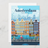 Reis Kunst Reis naar Amsterdam Feestdagenkaart (Voorkant / Achterkant)