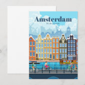 Reis Kunst Reis Naar Amsterdam Kaart (Voorkant / Achterkant)