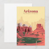 Reis Kunst Reis naar Arizona Kaart (Voorkant / Achterkant)