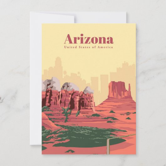 Reis Kunst Reis naar Arizona Kaart (Voorkant)