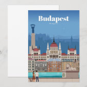 Reis Kunst Reis naar Boedapest Kaart (Voorkant / Achterkant)