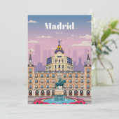 Reis Kunst Reis Naar Madrid Spanje Kaart (Staand voorkant)