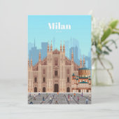 Reis Kunst Reis naar Milaan Italië Kaart (Staand voorkant)