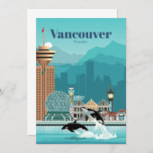 Reis Kunst Reis Naar Vancouver Kaart (Voorkant / Achterkant)