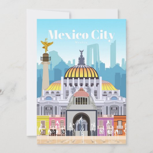 Reis Kunst Reizen naar Mexico City Kaart (Voorkant)