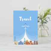 Reis Kunst Reizen Rond De Wereld Kaart (Staand voorkant)