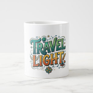 Reis Licht – Minimalistisch Avontuur Grafisch T-Sh Grote Koffiekop