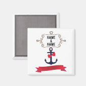 Reis lijst zeemaand zee Ankertouw Ri Magneet (Voorkant / Achterkant)