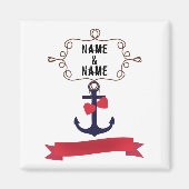 Reis lijst zeemaand zee Ankertouw Ri Magneet (Voorkant)