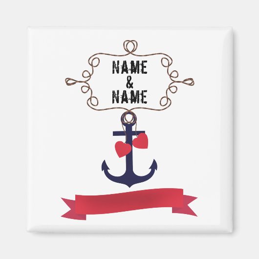 Reis lijst zeemaand zee Ankertouw Ri Magneet (Voorkant)