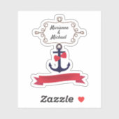 Reis lijst zeemaand zee Ankertouw Ri Sticker (Vel)