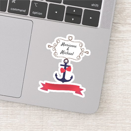 Reis lijst zeemaand zee Ankertouw Ri Sticker (Detail)