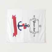 Reis lijst zeemaand zee Ankertouw Ri Wandkleed (Voorkant (horizontaal))